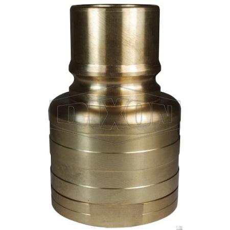 Dixon DQC H Industrial Interchange High Volume Female Plug, 1-1/4-11-1/2 Nominal, Female NPTF, Brass H12F10-B